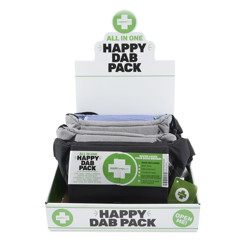 Happy Pack Dab by Happy Kit Smell Proof Travel Kit Fanny Pack POP Display – 6ct