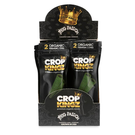 Crop Kingz Premium Organic Pre-Rolled King Size Cone 2-Pack Pouch 10ct Display