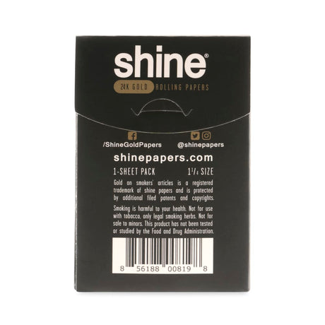 Shine 24K Gold 1 ¼ Size Rolling Papers – 1 Sheet Pack