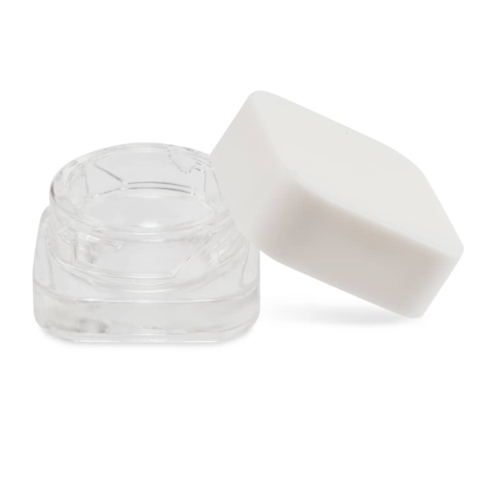Square 5ml Clear Glass Jar with Lid  250ct