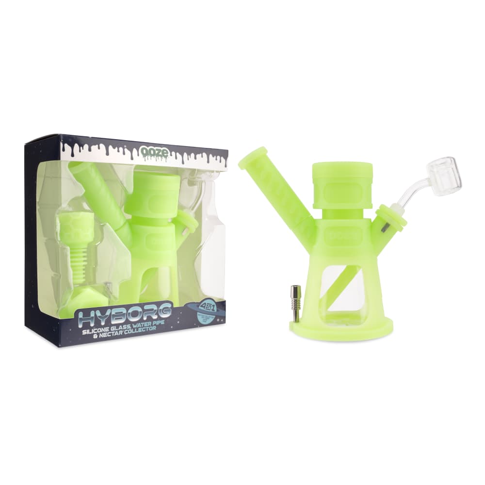 Ooze Hyborg Silicone Glass 4-in-1 Hybrid Water Pipe and Nectar