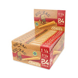 Zig Zag 1 ¼ Size Unbleached Pack of 24 Cones – 12ct Display