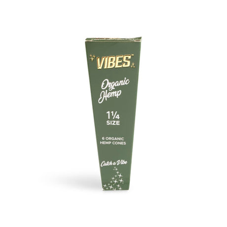 Vibes Organic Hemp Paper 1 ¼ Size 6pk Cones Display  30ct