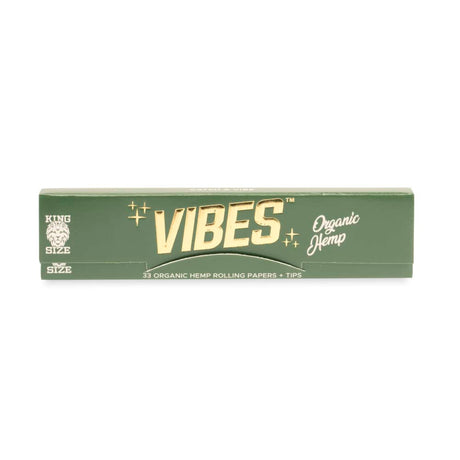 Vibes Papers King Size Organic Hemp Rolling Papers and Vibes Tips Display - 24ct