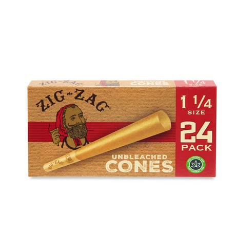 Zig Zag 1 ¼ Size Unbleached Pack of 24 Cones – 12ct Display
