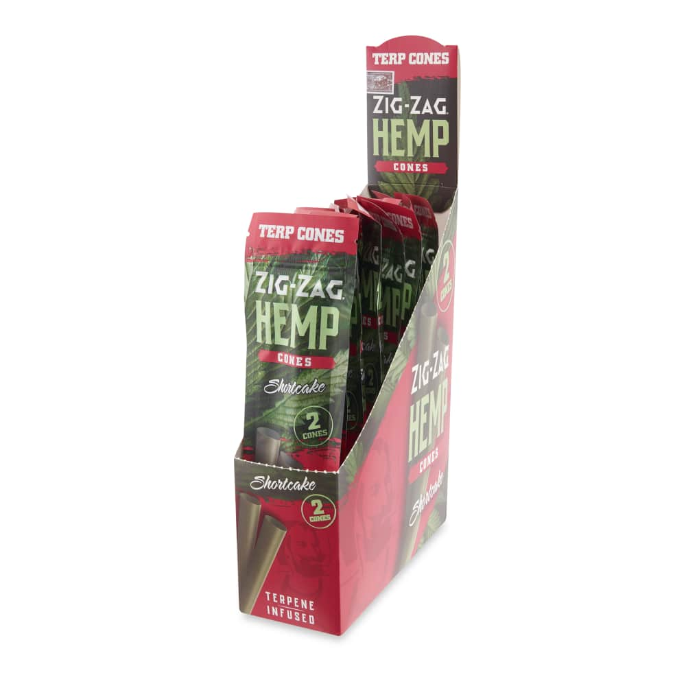 Zig Zag Terp-Infused 2pk Hemp Cones 15ct POP Display