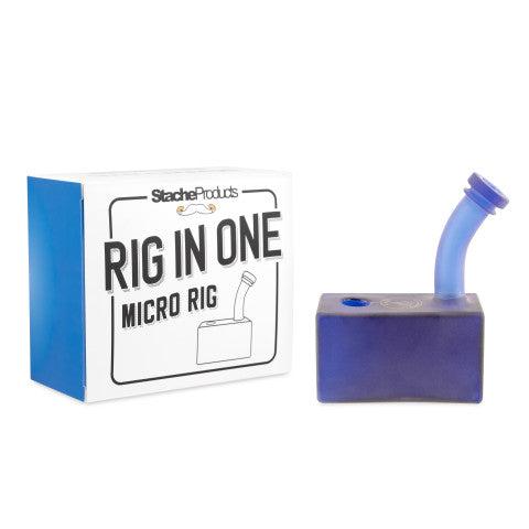 Stache 14mm Micro Rig Glass Water Pipe - Frosted