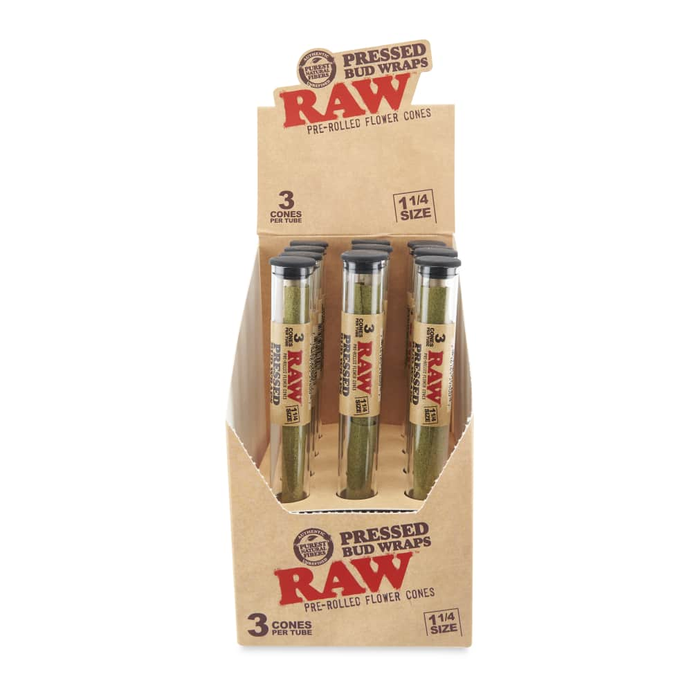 1 1/4 Size Raw Pressed Bud Cones 12ct – 1 ¼ Size 3pk Tubes