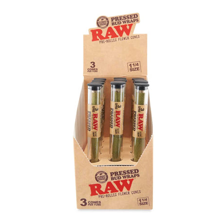 Organic Raw Hemp Cones Wraps 12ct POP Display – 1 ¼ Size 3pk Tubes