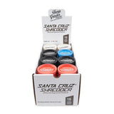 Santa Cruz Shredder 4pc Medium Hemp Grinders in Assorted Colors – 16ct POP Display