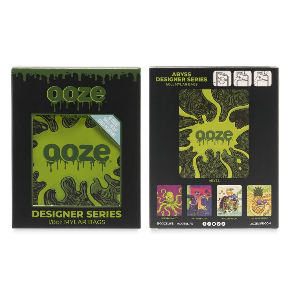 Ooze Designer Mylar Bags - 1/8 Oz - 10pk - 12ct Display