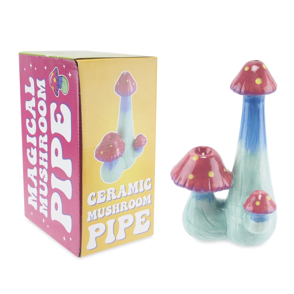 Ceramic Triple Mushroom Pipe by Fashioncraft