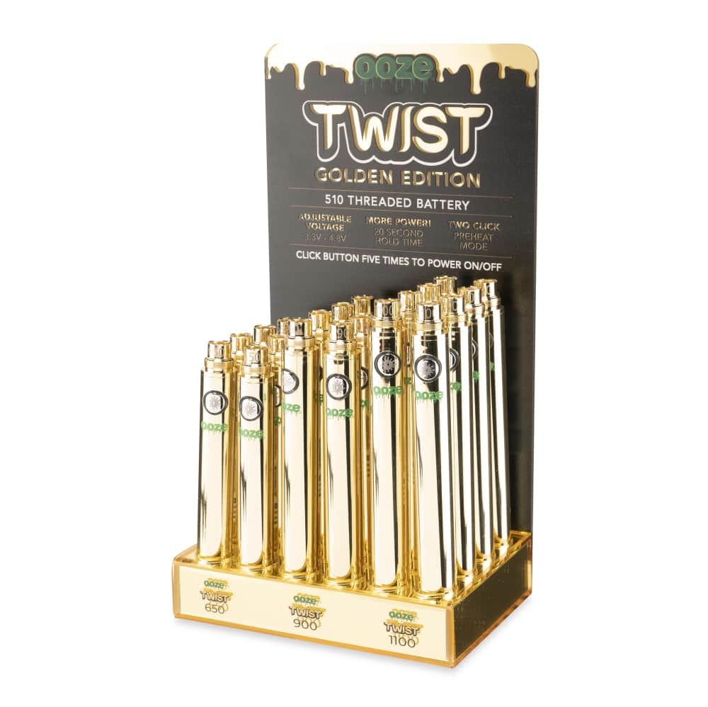 Ooze Twist Battery Display - 24ct - Gold