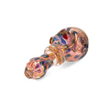 Custom Glass 5” Gold Fumed Honeycomb Multicolor Hand Pipe