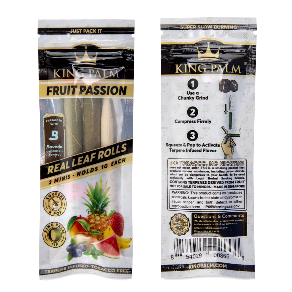 King Palm Mini Flavored 2pk Leaf Tubes - 20ct