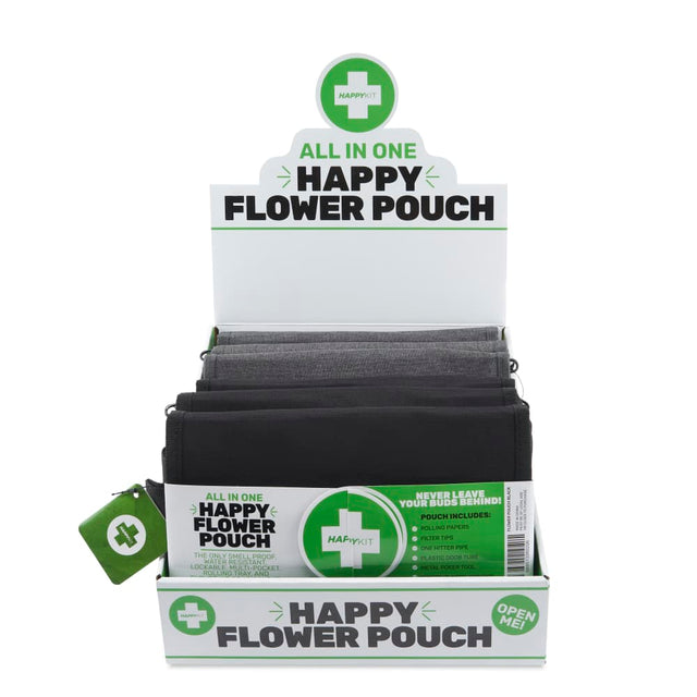 Happy Pouch Dry Herb by Happy Kit Smell Proof Travel Smoking Kit POP Display - 6ct