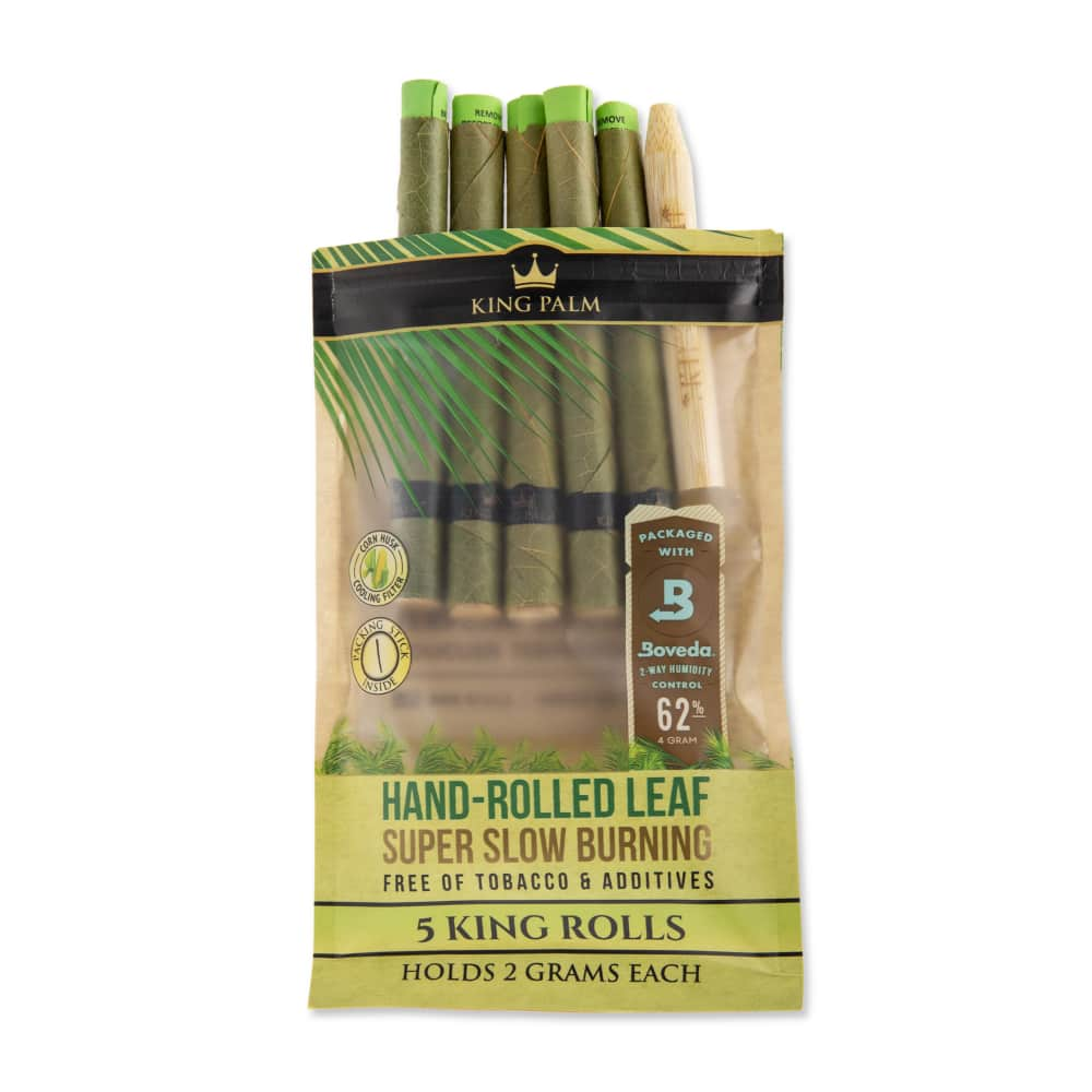 King Palm King Size Natural Pre-Rolled 5pk Leaf Tubes - 15ct