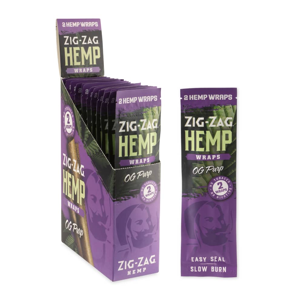 Zig Zag 2pk OG Purp Hemp Wrap Display – 25ct