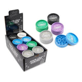 Santa Cruz Shredder 2pc Medium Hemp Grinders in Assorted Colors – 24ct POP Display