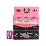 Pop Papers 1 ¼ Size Rolling Papers with Pre-Rolled Flavor Filter Tips 24ct Display